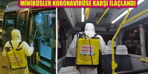 Ataşehir Belediyesi Minibüsleri Koronavirüs İçin İlaçladı